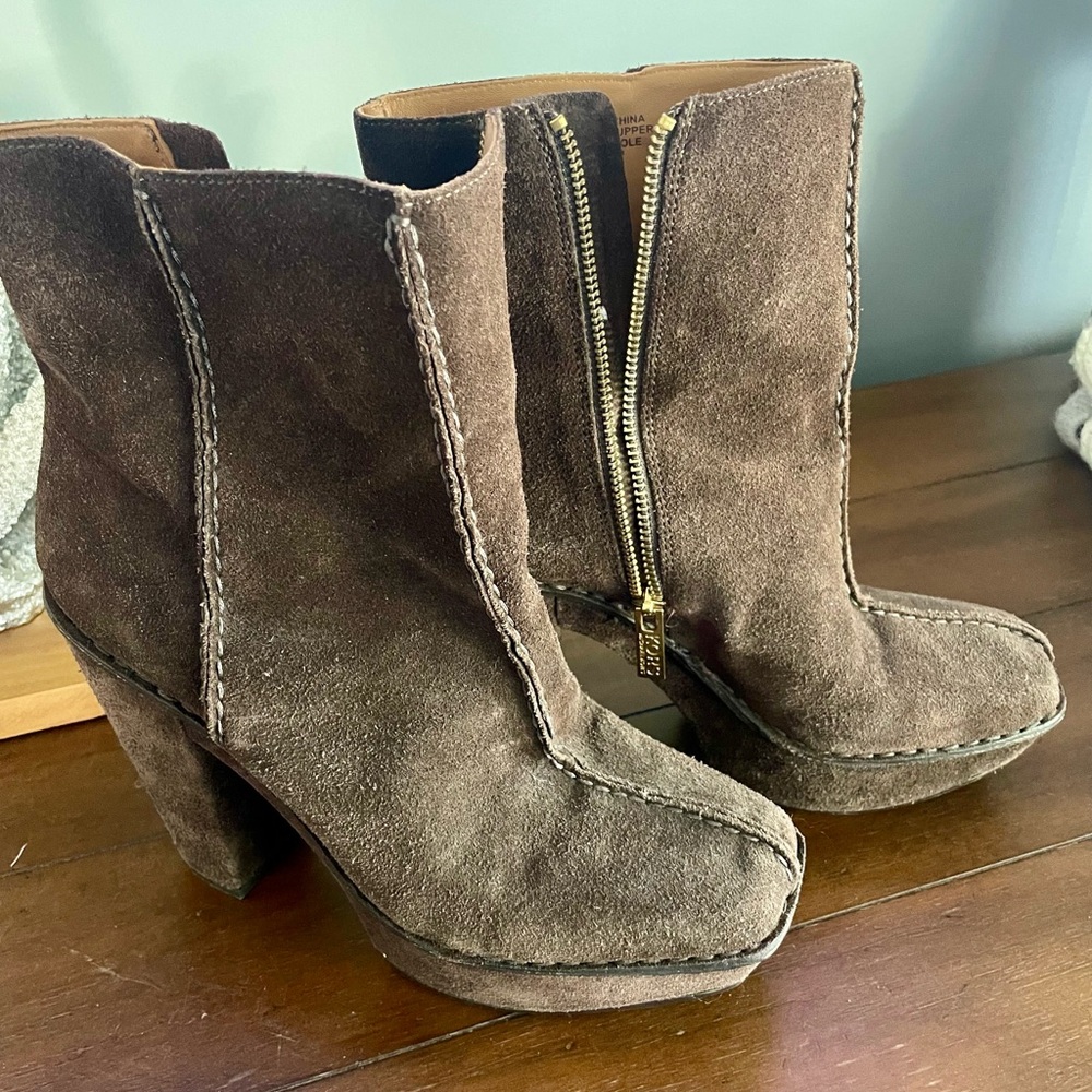 MICHAEL Michael Kors Brown Suede Heeled Boots